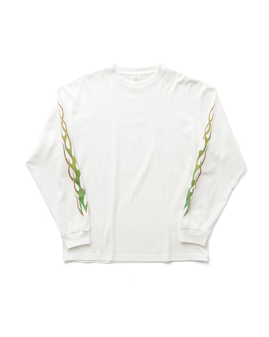 BLAZING M L/S TEE - WHITE
